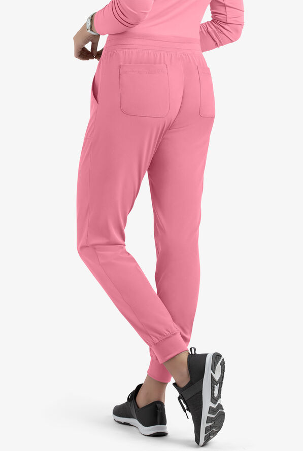 Maevn Matrix UA Exclusive Women's 5-Pocket STRETCH Jogger Scrub Pants - Petite - Wild Rose - 2