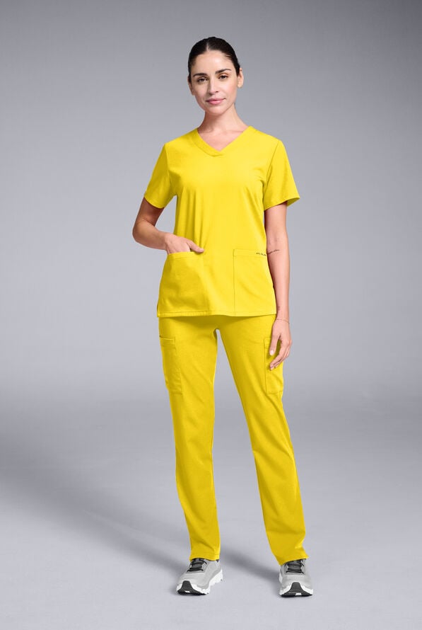 Hypothesis Women's Base 7-Pocket Straight Leg Cargo Scrub Pant - Chroma - 4