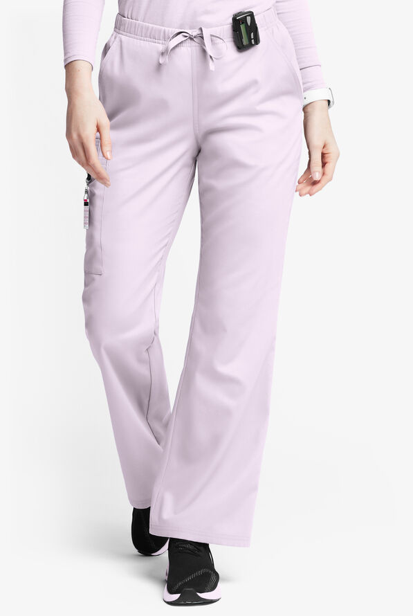 Butter-Soft Originals Women's 6-Pocket Mid Rise Flare Leg Scrub Pants - Orchid Petal - 1