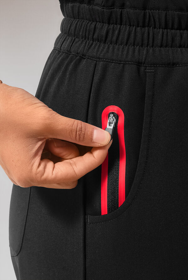 Mono m&eacute;dico Hypothesis (RED) con 6 bolsillos para mujer - Jet Black - 6