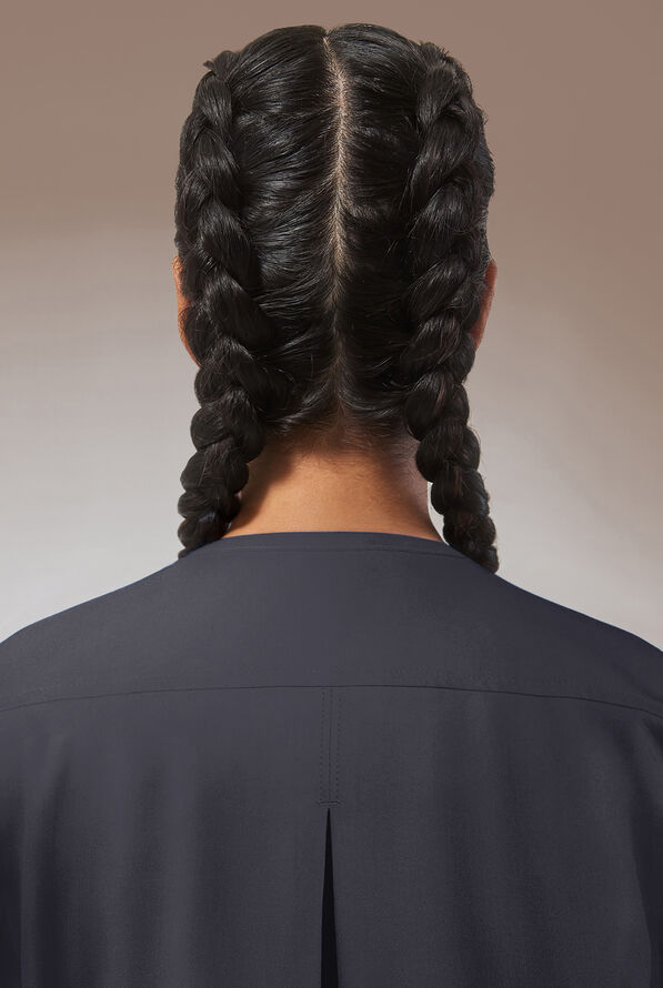 Hypothesis Beta V-Shell Women's 2-Pocket Relaxed Fit Tunic Scrub Top - Pewter - 5