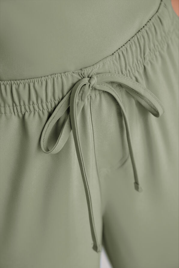 Easy STRETCH Eden Women's 4-Pocket Drawstring Scrub Pants - Petite - Olive Leaf - 4