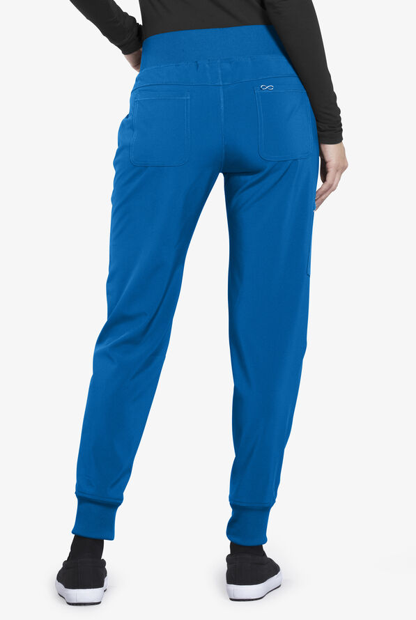 Infinity Women's 5-Pocket STRETCH Tapered Jogger Cargo Scrub Pants - Royal - 2