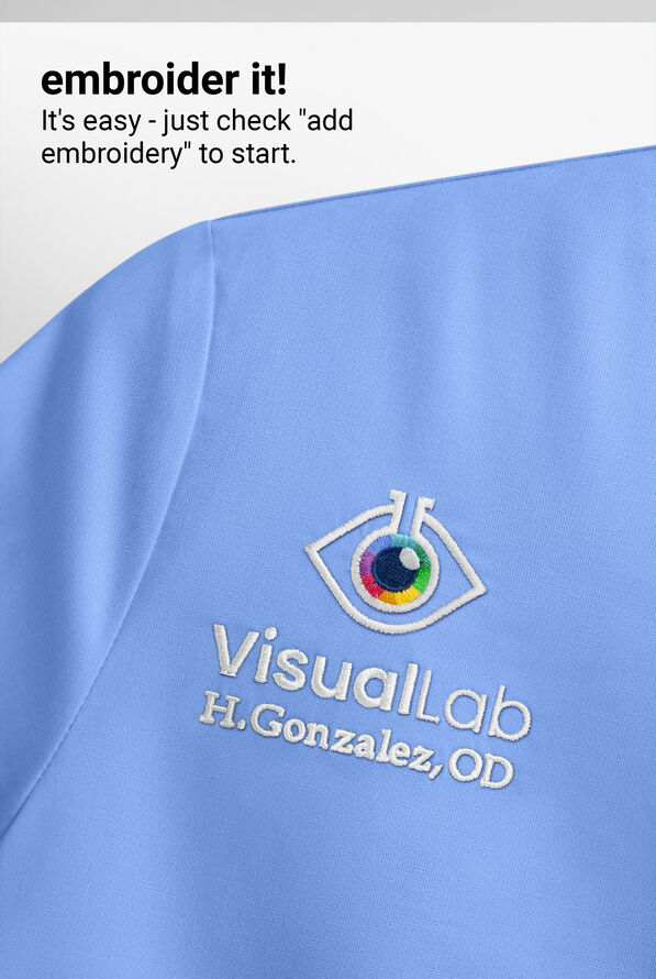 Blusa médica WhisperLite con mangas 3/4 para mujer - Ceil Blue - 7