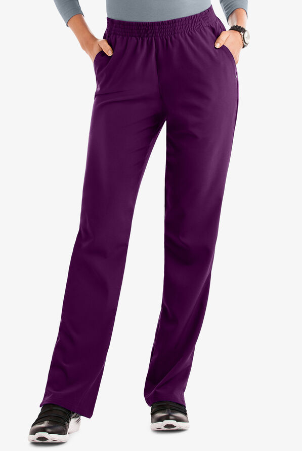 Pantalón médico Easy STRETCH Alana con 2 bolsillos para mujer - Eggplant - 1