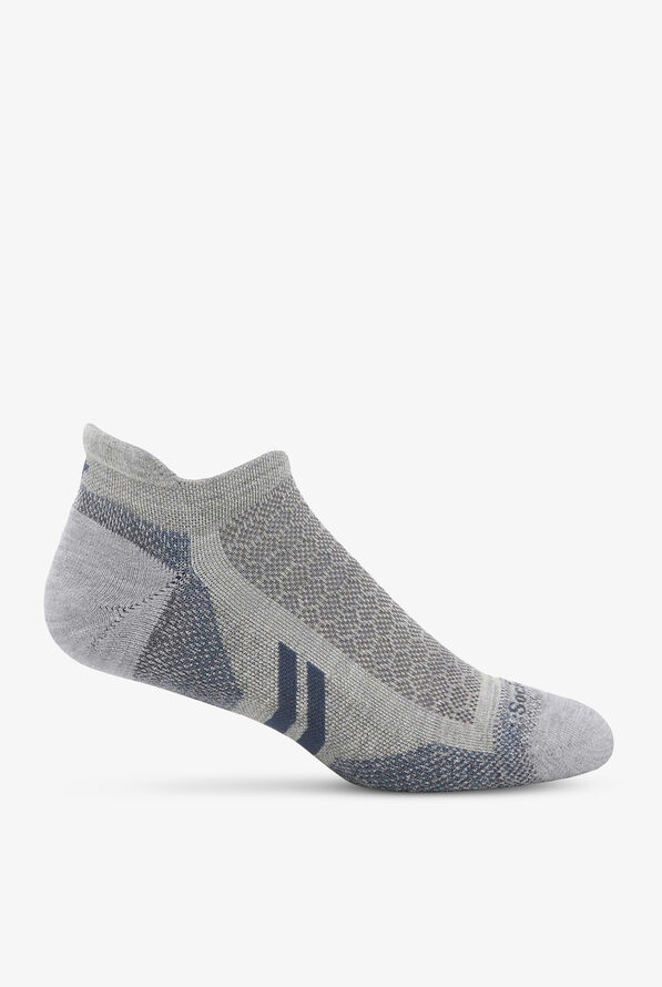 Sockwell Incline II Micro Ash Women's Moderate Compression Ankle Socks - Ash - 1