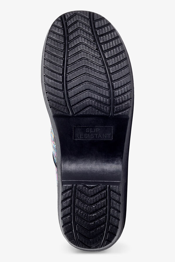 Savvy Women's Brandy Pink Mardi Gras Sparkle Nursing Clogs - null - 6