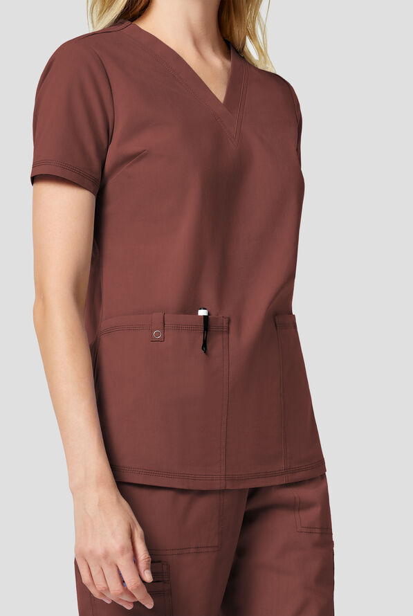 Dickies Forge Women's 2-Pocket V-Neck Scrub Top - Terrain - 2
