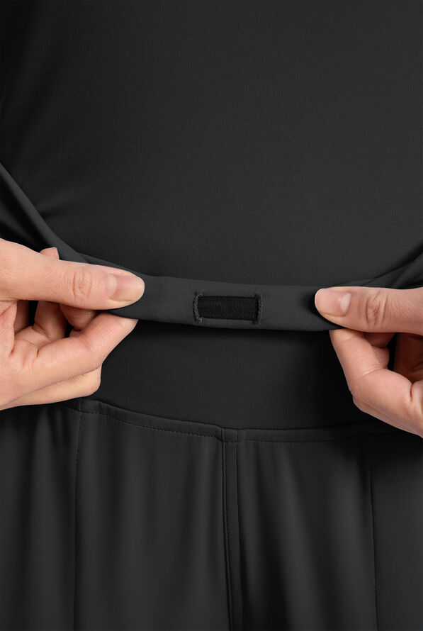 Cherokee Achieve Women's 5-Pocket STRETCH Cargo Jogger Knit Scrub Pants - Black - 3