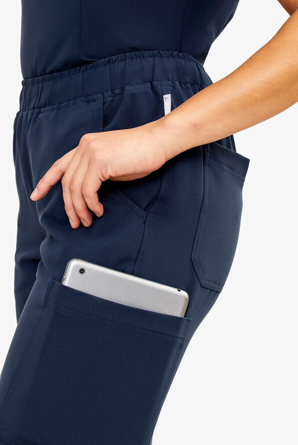 Pantal&oacute;n m&eacute;dico Keswi con cord&oacute;n interior y 9 bolsillos para mujer - Navy - 5