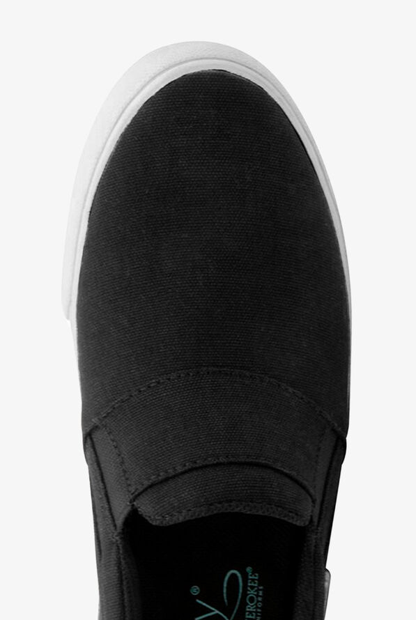 Infinity by Cherokee Women's Rush TX Black/White Athletic Slip On Shoes - Black/White - 2