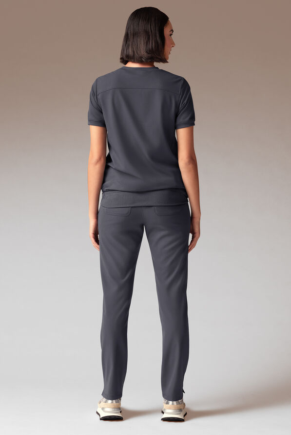 Hypothesis Kentica Crew Women’s 4-Pocket Scrub Top - Pewter - 4