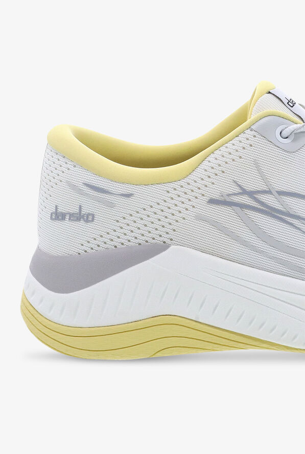 Dansko Pace Women's White/Yellow Lightweight Lace Up Athletic Shoes - null - 4