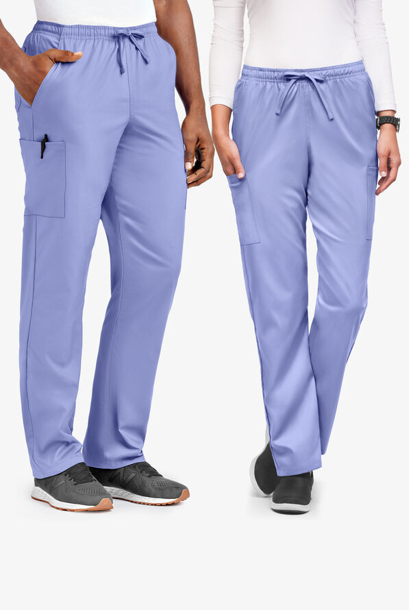 Pantalón médico unisex UA Flex2 STRETCH estilo cargo con 6 bolsillos - Ceil Blue - 1