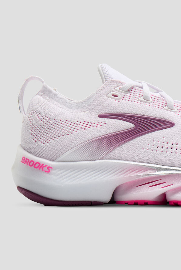 Brooks Women's Glycerin Flex White/Cyber Pink/Argyle Athletic Lace Up Shoes - null - 4