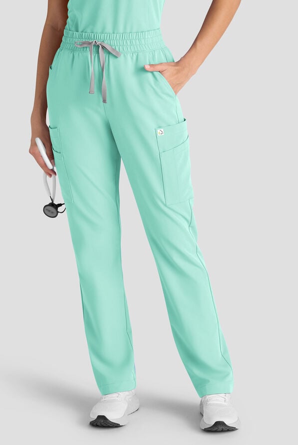 Pantal&oacute;n m&eacute;dico ReSurge Topaz con cord&oacute;n ajustable y 11 bolsillos para mujer - Jelly Mint - 1