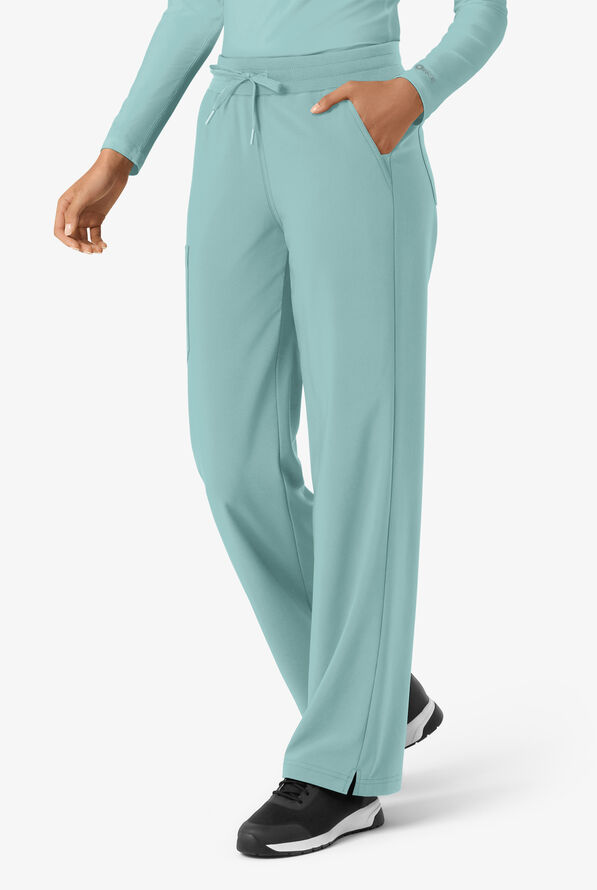 Carhartt Cross-Flex Force Boot Cut Women's 6-Pocket STRETCH Convertible Drawstring Cargo Scrub Pants - Summer Blue - 4