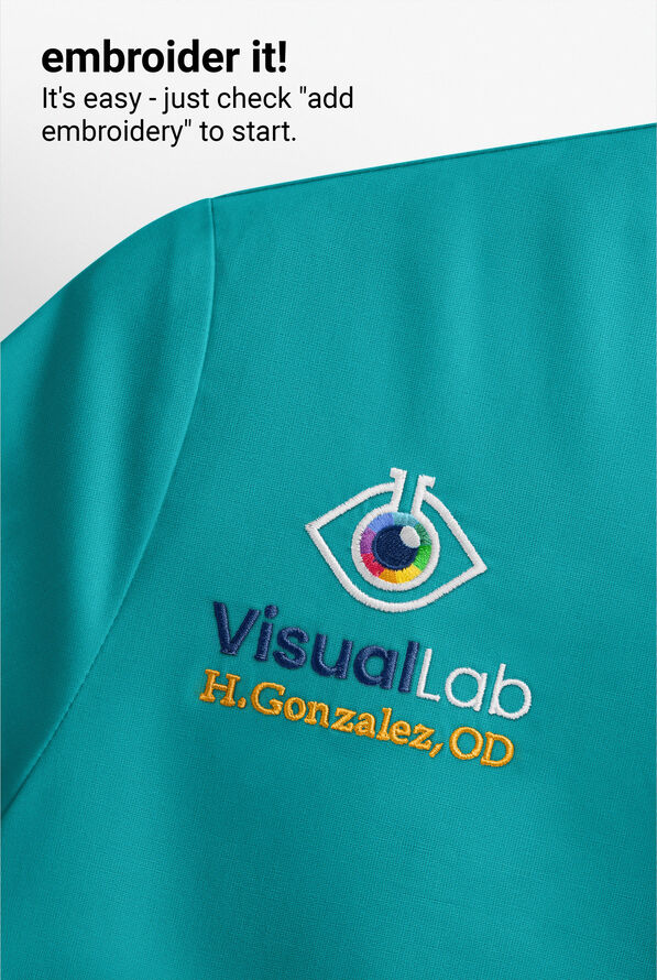 Chaqueta m&eacute;dica Easy STRETCH con botones a presi&oacute;n y 3 bolsillos para mujer - Teal - 7