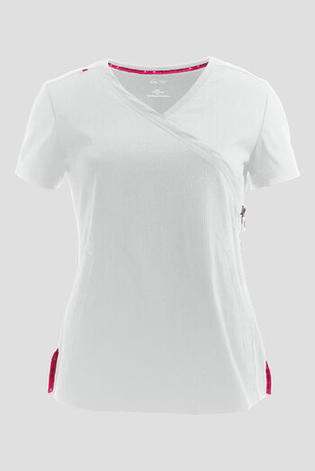 koi Lite&trade; Philosophy Women's 3-Pocket Mock Wrap Side Zipper Scrub Top