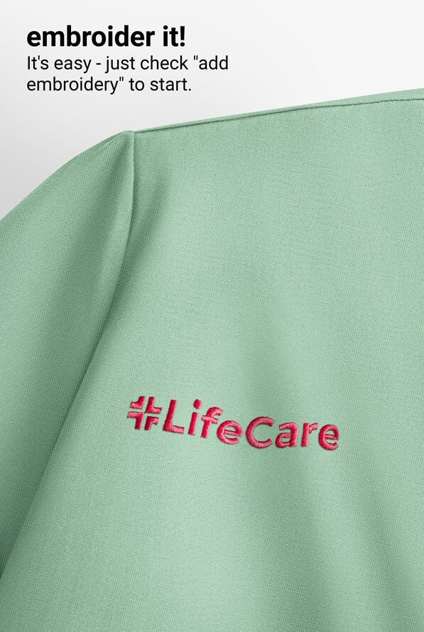 Grey's Anatomy by Barco Evolve STRETCH Sky Women's 2-Pocket Notch Neck Scrub Top - Soft Melon - 6