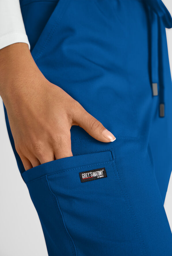 Grey's Anatomy by Barco Emerge Rylee Women's 6-Pocket STRETCH Mid Rise Jogger Scrub Pants - Royal - 3