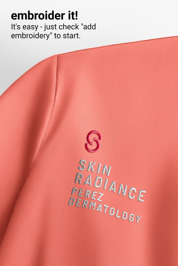 Blusa m&eacute;dica ReSurge Diamond con cuello en V y 3 bolsillos para mujer - Chilled Guava - 10