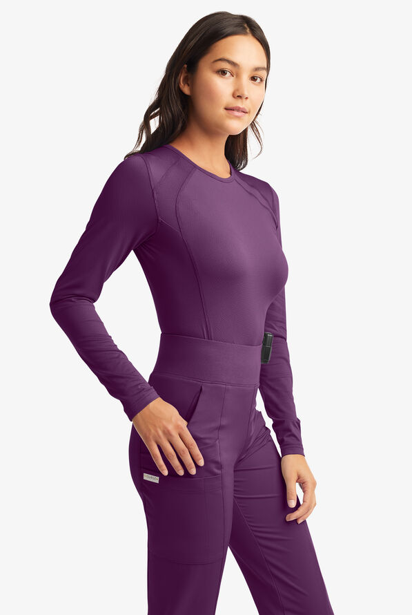 Camiseta médica ReSurge Jade con mangas largas para mujer - Eggplant - 4