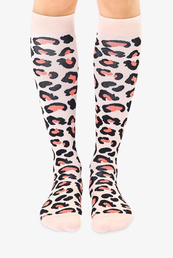 Living Royal Leopard Women's 15-20 mmHg Moderate Compression Socks - null - 1