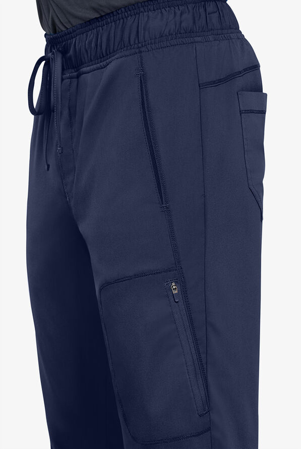 Cherokee Workwear Revolution Men's 5-Pocket STRETCH Jogger Scrub Pants - Tall - Navy - 3