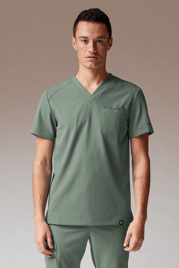 Hypothesis System Men’s 3-Pocket V-Neck Tuck In/Wear Out Scrub Top
