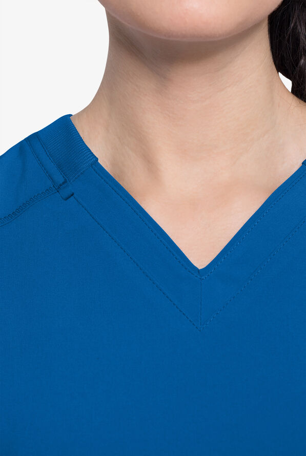 Infinity Women's 2-Pocket STRETCH V-Neck Scrub Top - Royal - 4