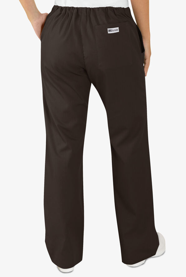 UA Best Buy Scrubs Women's 3-Pocket Moderate Flare Leg Drawstring Pants - Petite - Espresso - 2