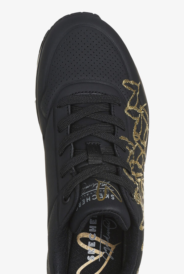 Skechers Street Women's UNO-GOLDEN HEART Black Athletic Lace Up Nursing Shoes - null - 2