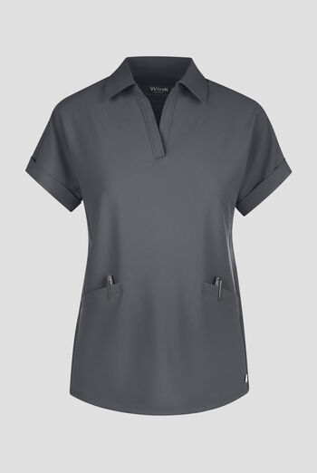 Wink Renew Women's 2-Pocket STRETCH Dolman Sleeve Shirt Collar Scrub Top