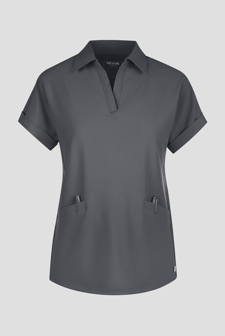 Wink Renew Women's 2-Pocket STRETCH Dolman Sleeve Shirt Collar Scrub Top