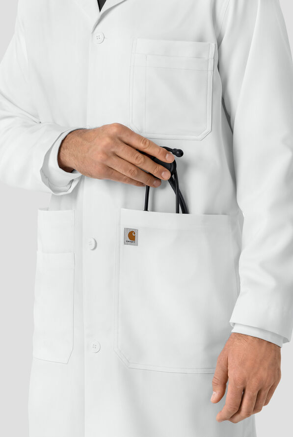 Bata de laboratorio Carhartt Performance Layers de 42" de largo con 9 bolsillos para hombre - White - 5