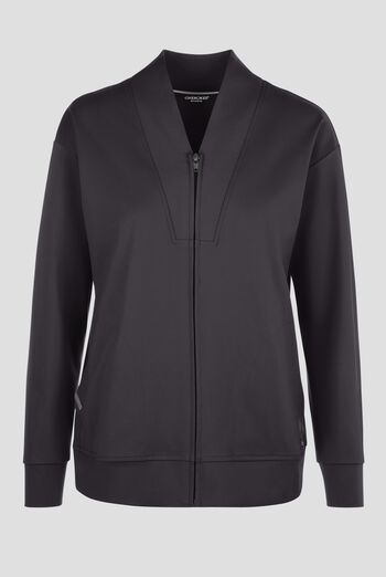 Cherokee Achieve Women's 2-Pocket STRETCH Zip Front Collar Knit Scrub Jacket