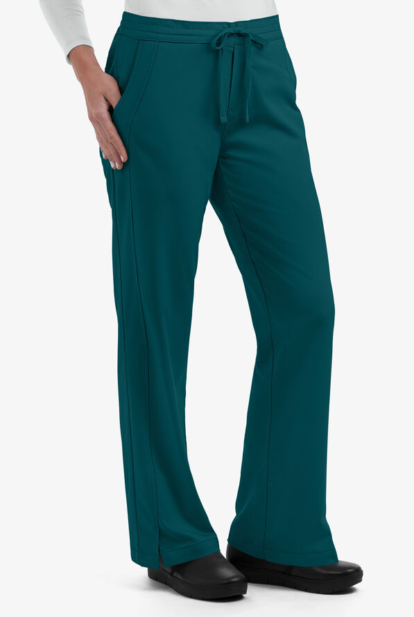 Healing Hands Purple Label Taylor Women's 2-Pocket STRETCH Scrub Pants - Caribbean Blue - 1