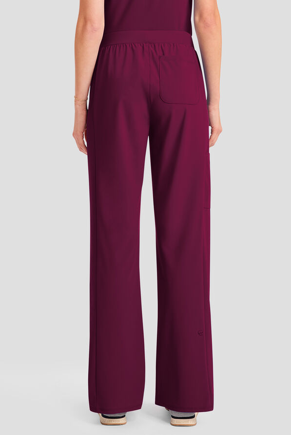 Infinity Pursuit Women's 4-Pocket STRETCH Straight Leg Scrub Pant - Wine - 4