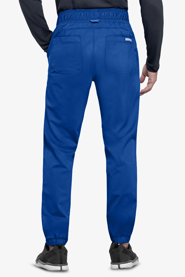 Cherokee Workwear Revolution Men's 5-Pocket STRETCH Jogger Scrub Pants - Royal - 2