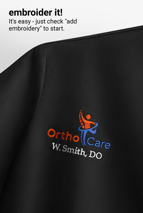 Butter-Soft STRETCH 2 Pocket Lab Coat - Black - 4