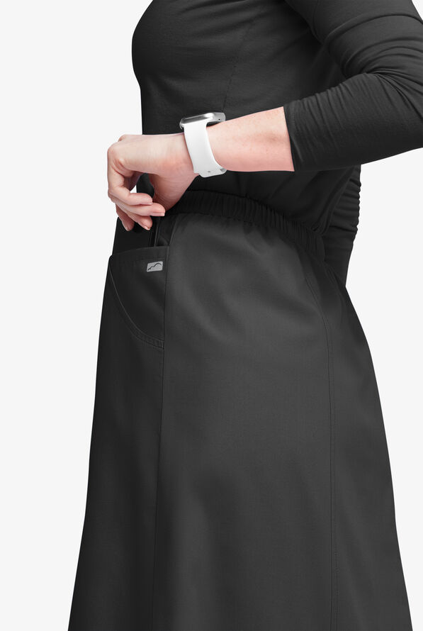 Butter-Soft Originals Women's 4-Pocket Gored Ankle-length Skirt - Black - 2