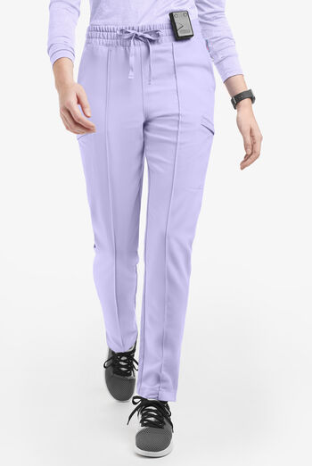 Pantal&oacute;n m&eacute;dico Movement by Butter-Soft de corte delgado con pinzas y 7 bolsillos para mujer