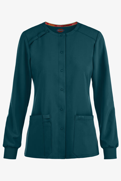 Dickies EDS Essentials Women's 2-Pocket STRETCH Snap Front Scrub Jacket