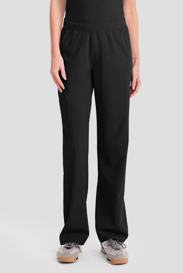 Infinity PURSUIT Women's 4-Pocket STRETCH Straight Leg Scrub Pant - Black - 1