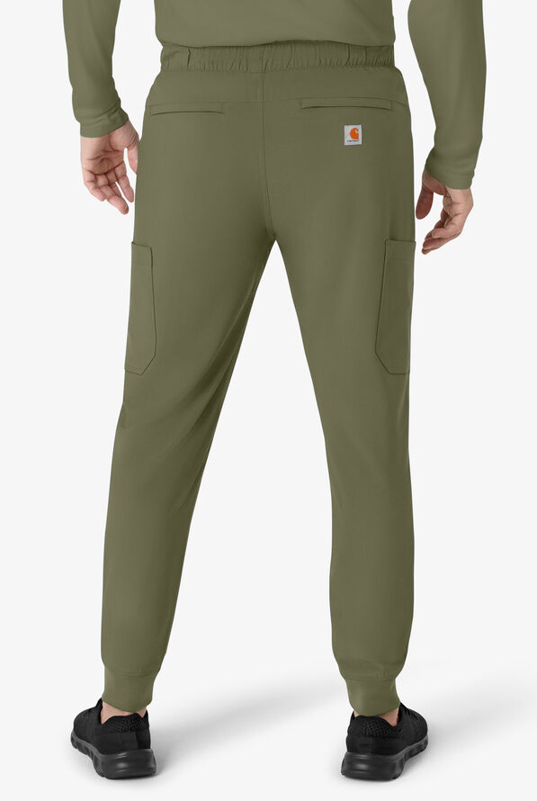 Carhartt Cross-Flex Men's 7-Pocket STRETCH Cargo Jogger Scrub Pants - Olive - 2