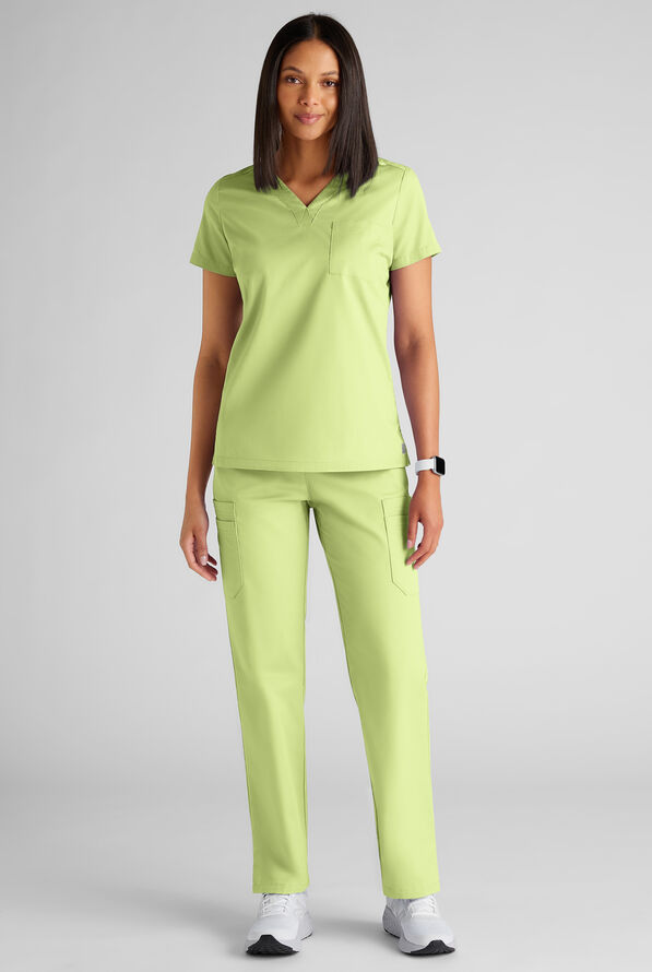Butter-soft STRETCH Women's Scrub Set - Cool Matcha - 1