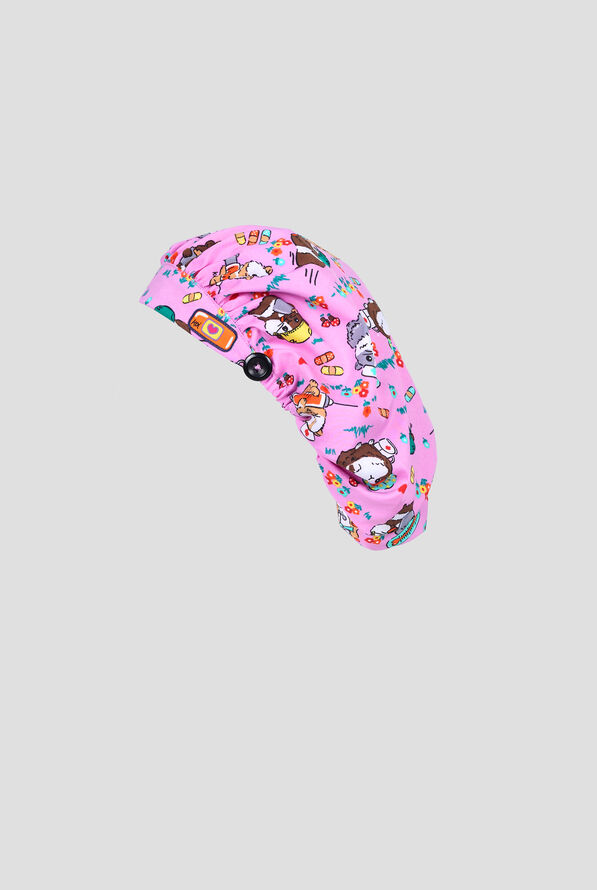 koi Basics Hamsters Unisex Bouffant Print Scrub Hat - null - 2