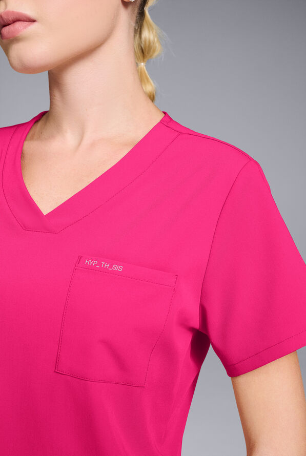 Hypothesis Women's Base V-Neck Tuck-In Scrub Top - Reactive Pink - 6
