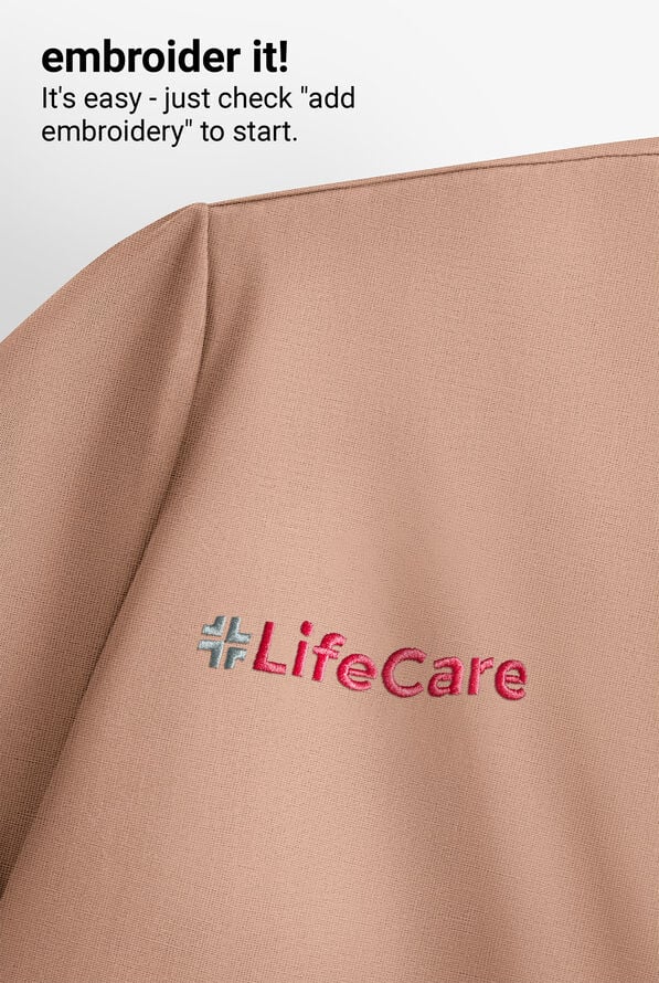 Chaqueta m&eacute;dica Easy STRETCH con botones a presi&oacute;n y 3 bolsillos para mujer - Warm Terrazzo - 7